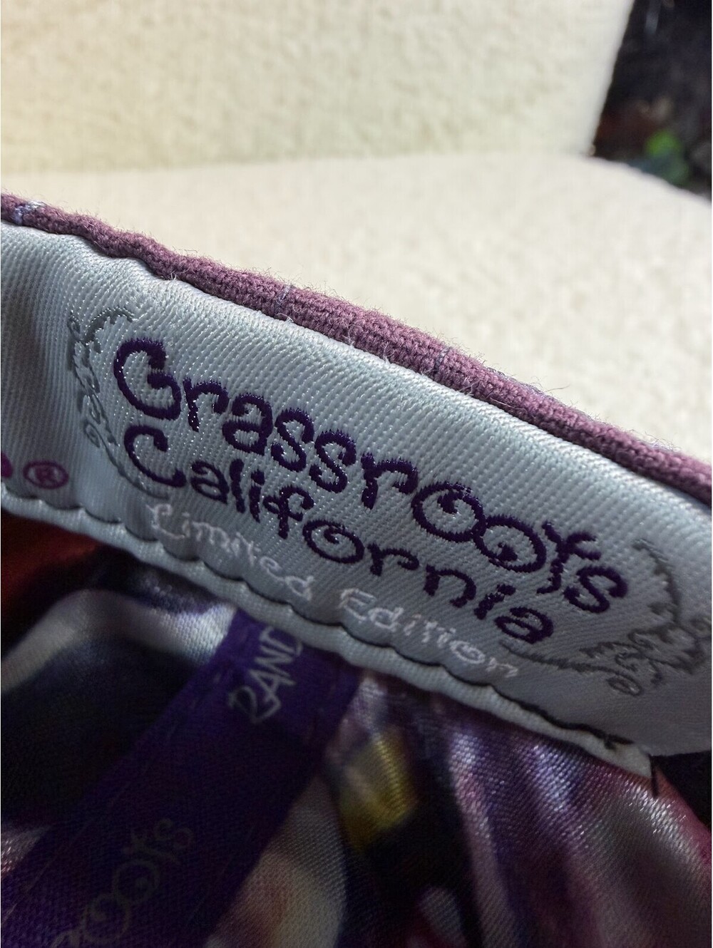 Grassroots California Randal Roberts Mandala Snapback Cap Hat Purple S/M Ltd Ed - Picture 4 of 8